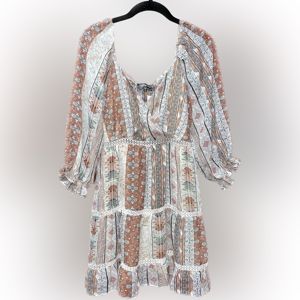 NWOT  LONG SLEEVE V-NECK DRESS